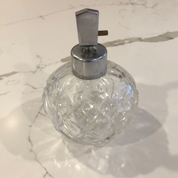 Antique Cristal Au aplomb crystal Bohemia hand cut 24% perfume bottle  spray - Picture 7 of 7